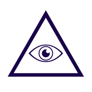 Black Eye in Triangle Shape – Transparent Background
