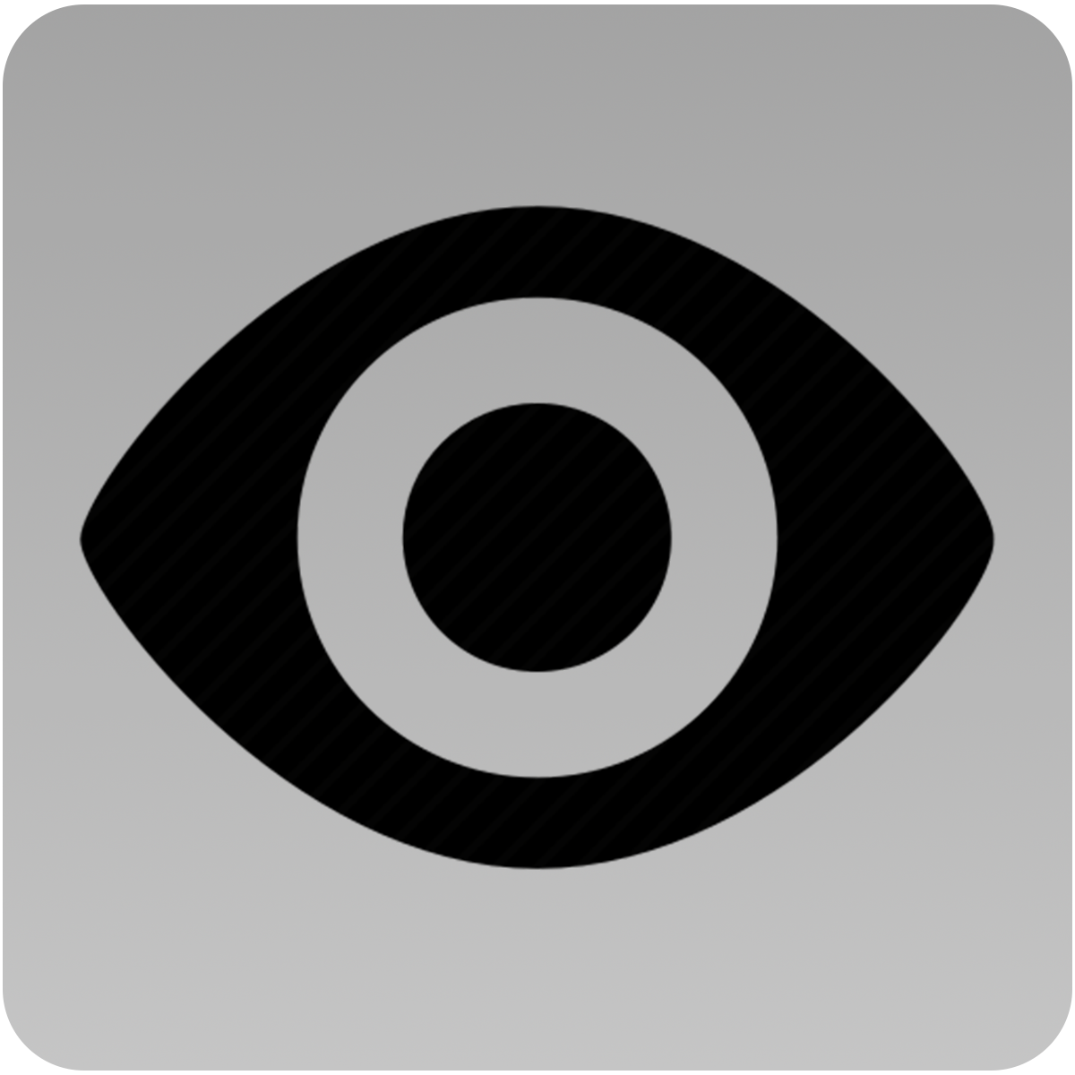 Black Eye Icon – Gray Background