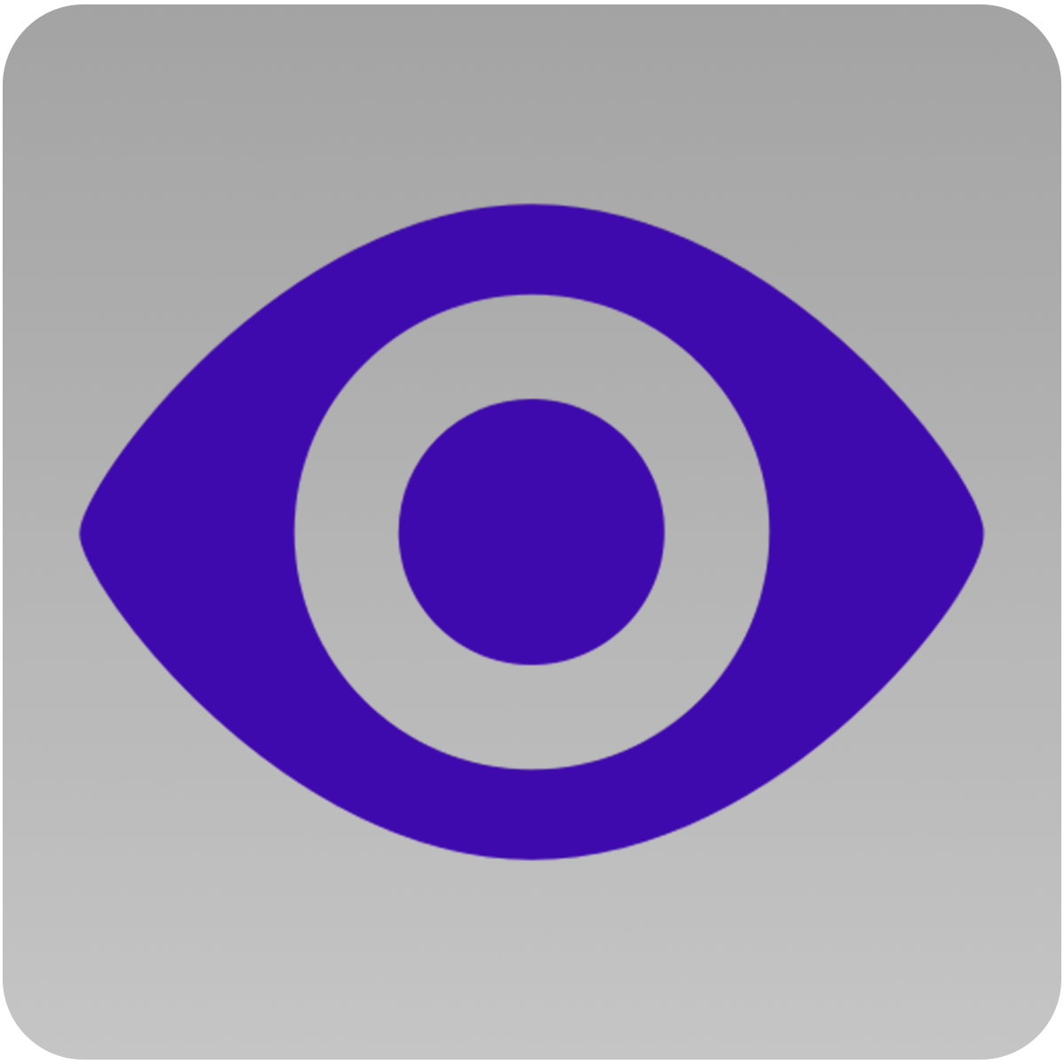 Blue Eye Icon – Gray Background