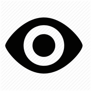 Black Eye Icon – Transparent Background