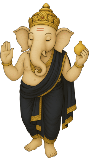 Ganesh ji Standing Pose PNG Transparent Background – dehraflicks.com Ganesh ji standing PNG transparent background