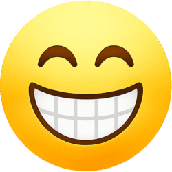 grinning emoji transparent PNG high quality with transparent background
