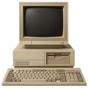Vintage computer PNG transparent background for editors and designers