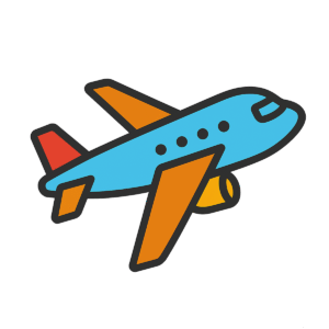 Aeroplane icon PNG for travel, transport, and aviation design