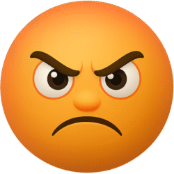 Angry emoji transparent PNG for thumbnails and reels