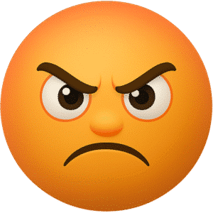 Angry emoji transparent PNG for thumbnails and reels