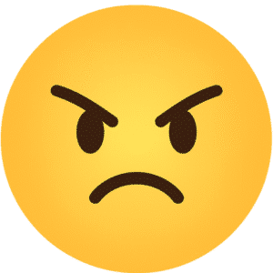 High-quality angry emoji transparent PNG with no background