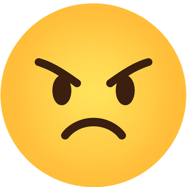 High-quality angry emoji transparent PNG with no background