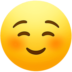 Bashful emoji transparent PNG download free