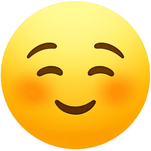 Bashful emoji transparent PNG download free