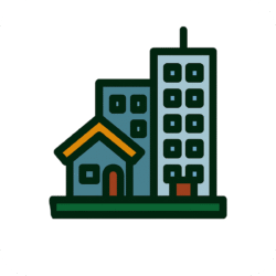 City Building Icon PNG Download City building icon PNG for urban, real estate, and architectural design needs