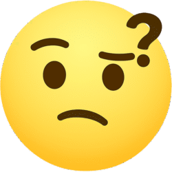 Confused emoji transparent PNG with question mark – free download, no background
