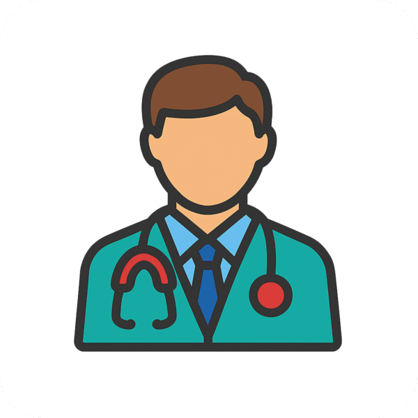 Doctor men icon PNG for healthcare, medical services, and hospital websites