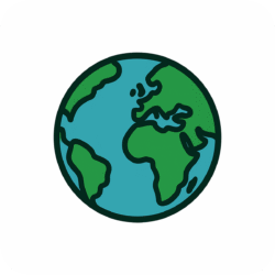 Earth Icon PNG Download Earth icon PNG for global, nature, geography, eco, and education-based designs