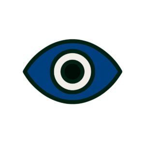 Evil eye icon PNG with background for spiritual and design use