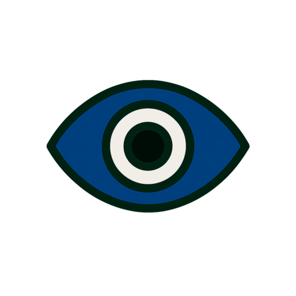 Evil eye icon PNG with background for spiritual and design use