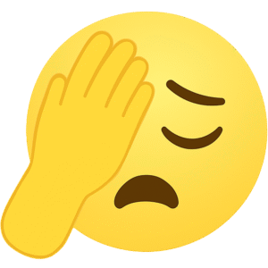 Face Palming Emoji Transparent Background PNG Download