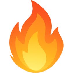 Fire emoji transparent PNG free download – high-quality expression image