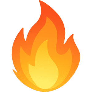 Fire emoji transparent PNG free download – high-quality expression image