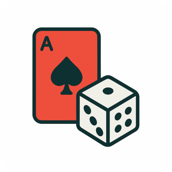 Gamble icon PNG for casino, gaming UI, and betting visuals