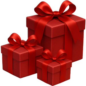 Gifts 3 box red PNG transparent background free download