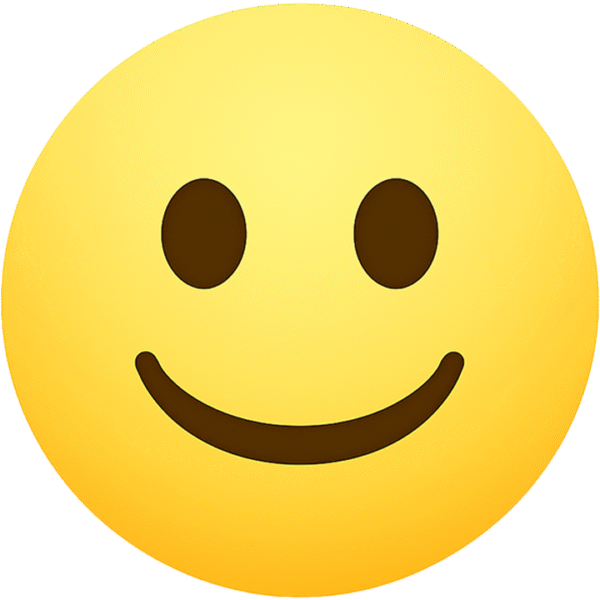 Happy full emoji transparent PNG for creative digital use