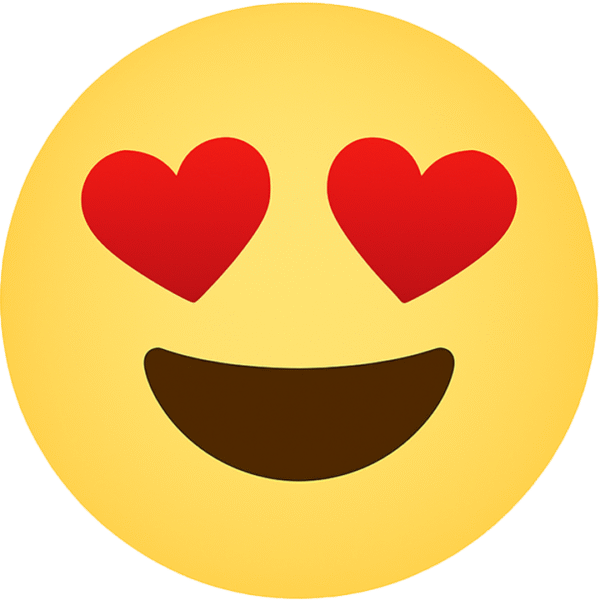 heart eyes emoji transparent background free PNG download
