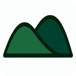 Hills icon background PNG illustration – high-quality non-transparent hills icon background PNG for landscape designs