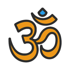 Hindu Om Sign Icon PNG with background – ideal for religious, spiritual, and cultural content creation.