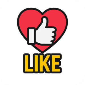 Like icon PNG with background – perfect for social media, engagement, and UI design visuals.
