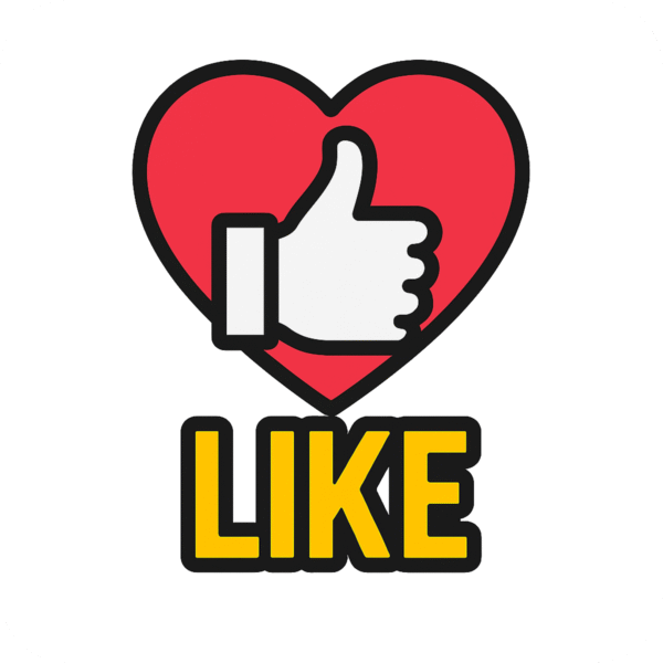 Like icon PNG with background – perfect for social media, engagement, and UI design visuals.