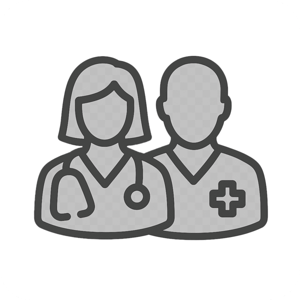 Medical Staff Doctors Icon PNG with Background – Perfect for Hospitals and Healthcare UI