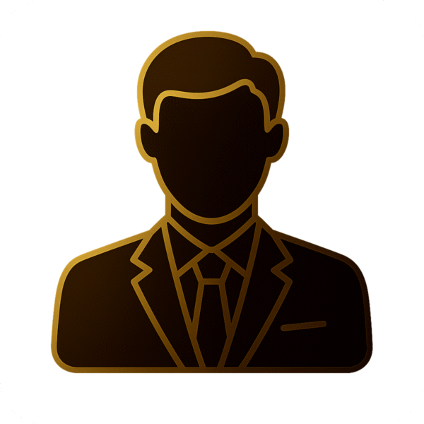 Corporate Men Icon PNG with Background – Professional Male Avatar for Business UI