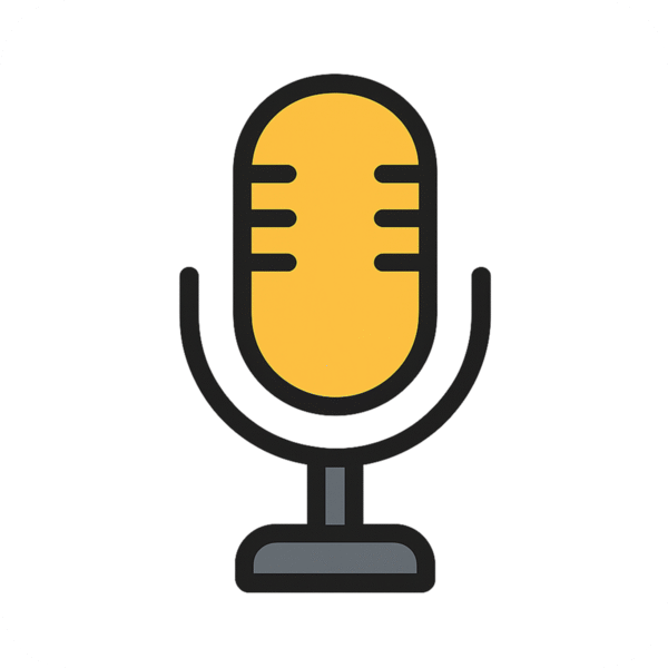 Mic Icon PNG with Background – High-Quality Microphone Graphic