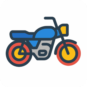 Motorcycle Bike Icon PNG with Background