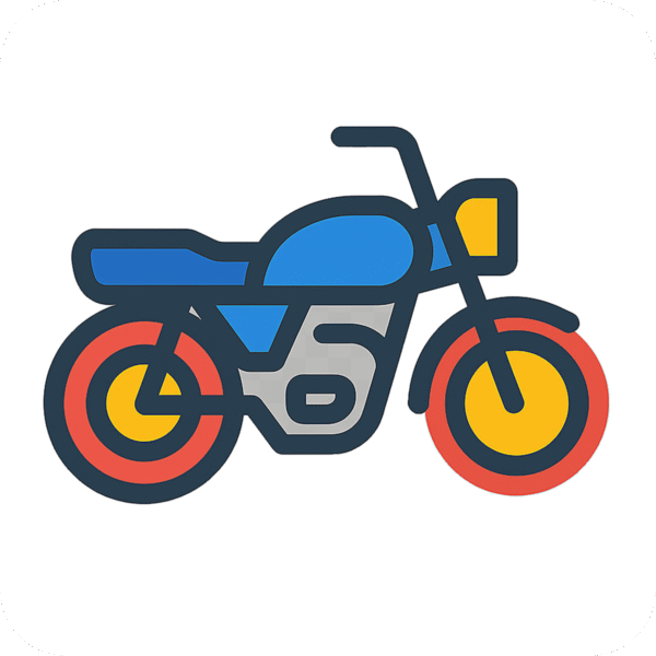 Motorcycle Bike Icon PNG with Background