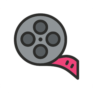 Movie Reel Filmmaking Icon PNG with Background