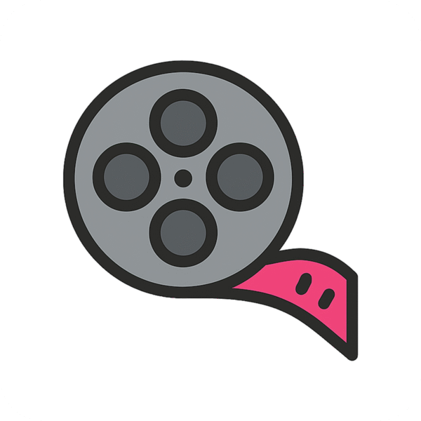 Movie Reel Filmmaking Icon PNG with Background