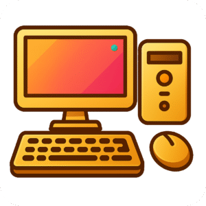 PC Computer Technology icon Yellow Icon PNG with Background