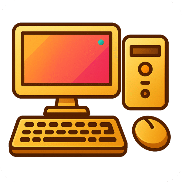 PC Computer Technology icon Yellow Icon PNG with Background
