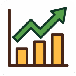 Profit Growth Chart Icon PNG Download with Background Profit Growth Chart Icon PNG with Background