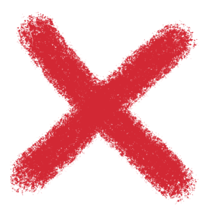 Red Cross cut symbol with transparent background for UI and design use