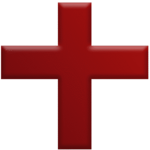 Red cross transparent background icon for error, delete, and close functions