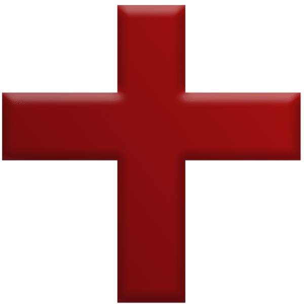 Red cross transparent background icon for error, delete, and close functions