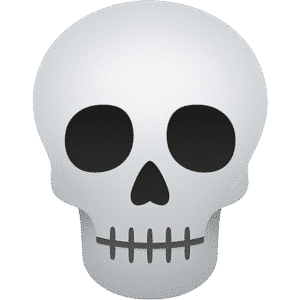Skull emoji transparent background PNG