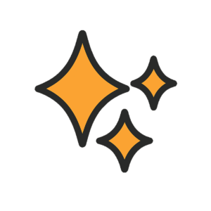 Sparkles icon PNG with background for celebration, decorative accents, and magical UI elements.