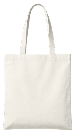 Tote bag white PNG transparent background free download