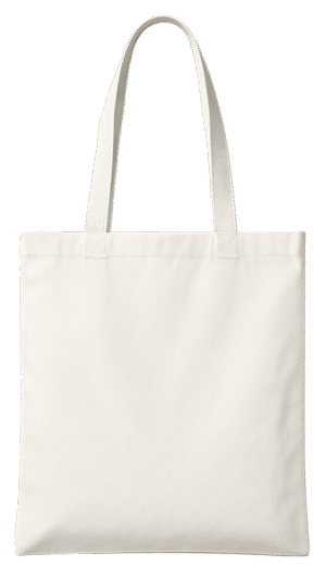 Tote bag white PNG transparent background free download
