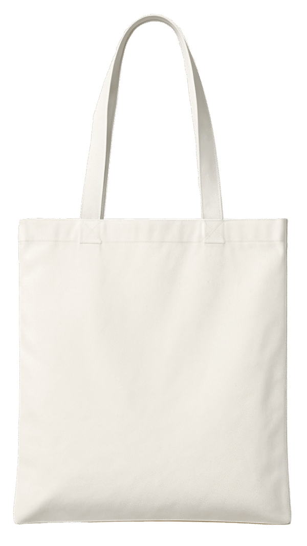 Tote bag white PNG transparent background free download