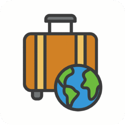 Travel icon PNG with background – ideal for travel blogs, tourism apps, holiday promotions, and adventure design projects.